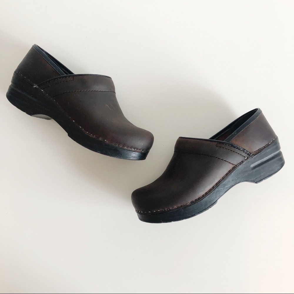Dansko Brown Leather Clogs Size 7 US | 37 Euro